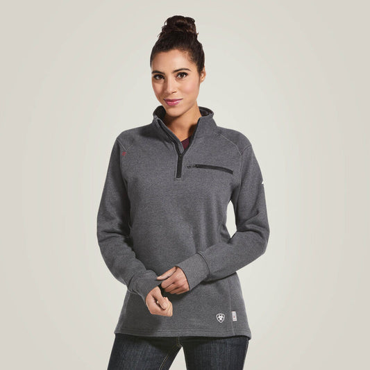 FR Rev 1/4 Zip Top - Charcoal Heather - Women - 10032841