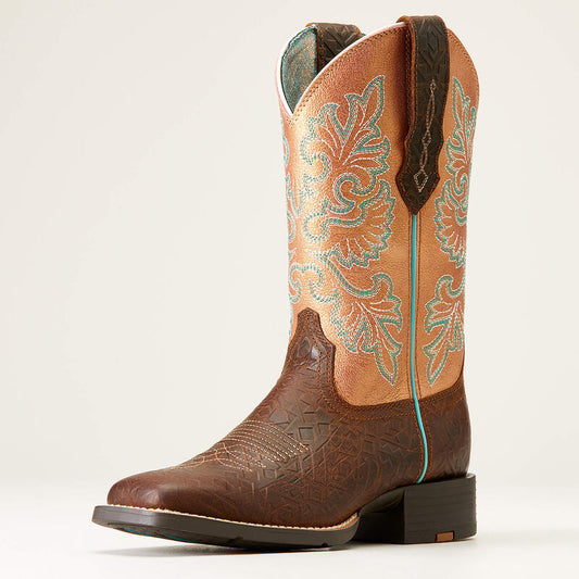 Round Up StretchFit Wide Square Toe Western Boot - 10047039