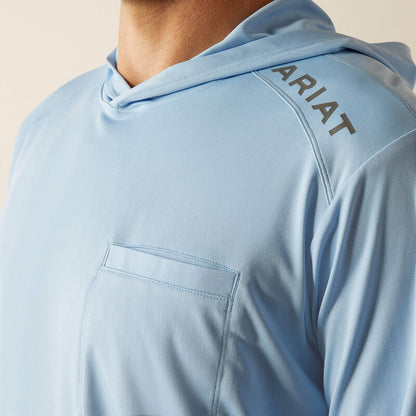 MNS Rebar Sunblocker Hooded T-Shirt PLACID BLUE - 10054882