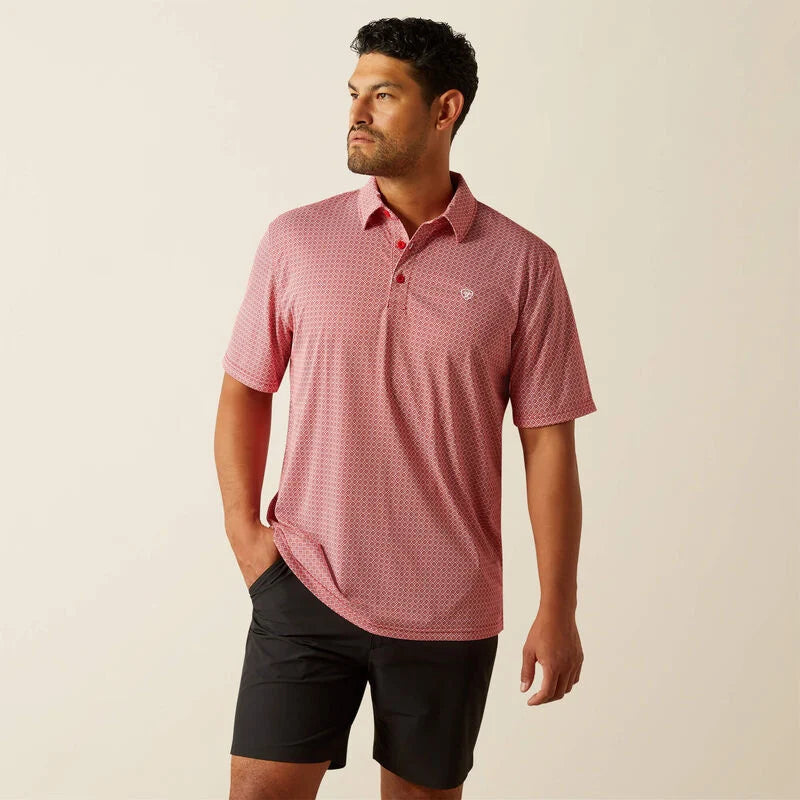 Men's Ariat All Over Print Scooter Polo