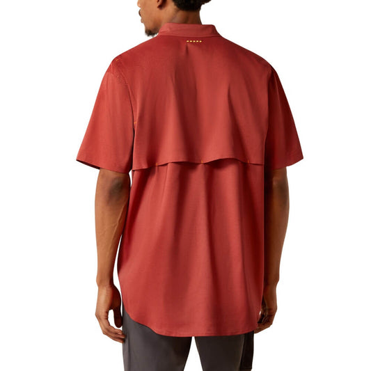MNS Rebar Made Tough VentTEK DuraStretch Work Shirt FIREBRICK RED -10059248