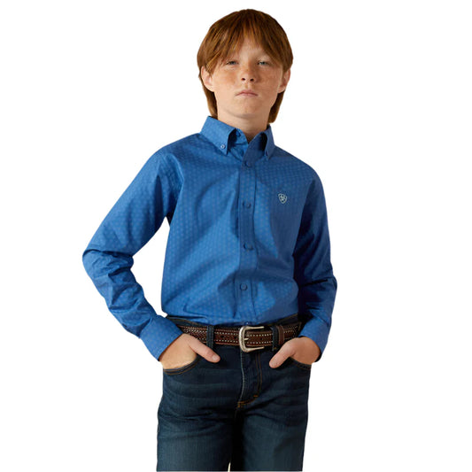 Ariat Stratford Classic Fit Shirt Royal Blue - 10062393