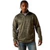 Men's Caldwell Logo 1/4 Zip Sweater - Green Tree bark Camo