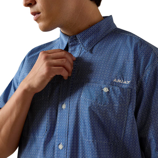 Ariat Men's Blue Quartz Print 360 Airflow Shirt