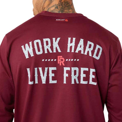 Ribbed crewneck and cuffs help maintain shape and provide a comfortable fit
Screen-printed graphic