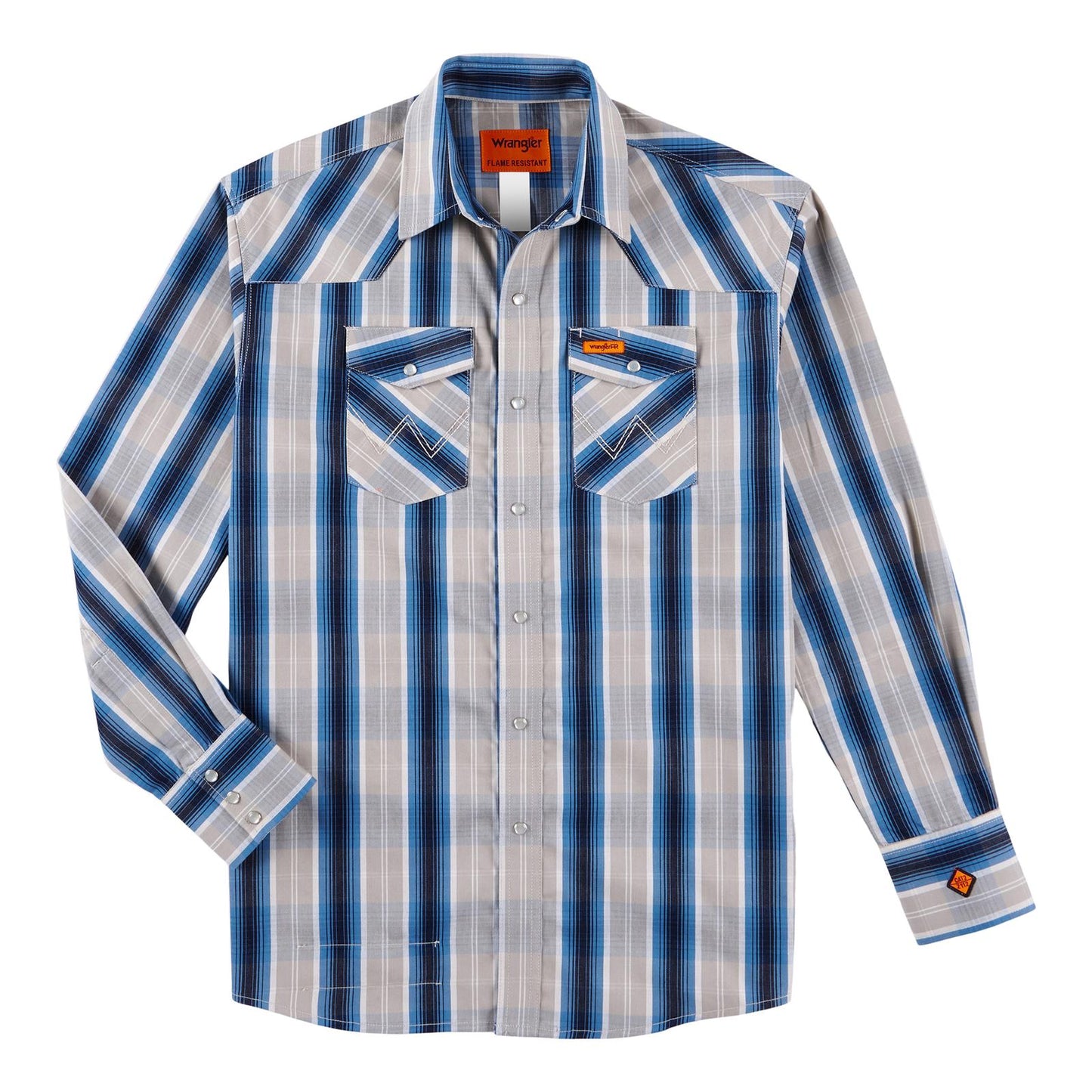 MENS WRAGLER FR LONG SLEEVE PLAID WORK SHIRT