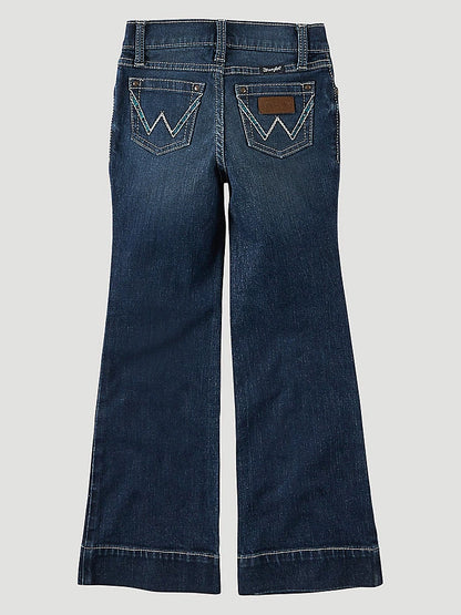 Pair of blue jeans on a light gray background