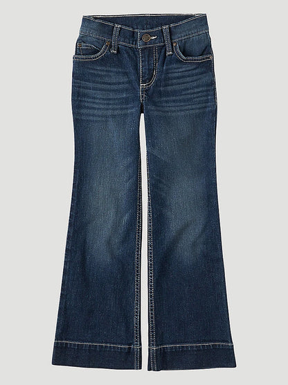 Pair of blue jeans on a light gray background