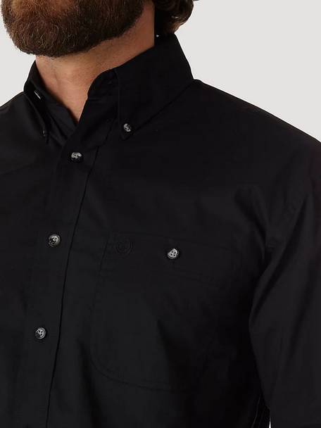 Wrangler® George Strait Solid Long Sleeve Shirt - Relaxed Fit (10MGS269X)