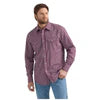 Wrangler Men's Wrinkle Resist Long Sleeve Western Snap Shirt - Deep Red