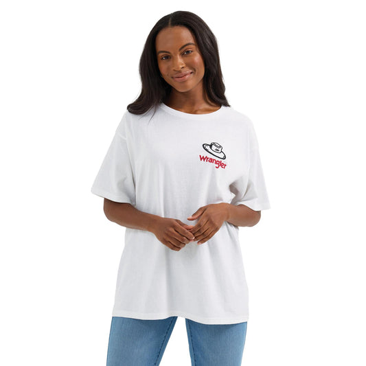 Wrangler Retro® Graphic Short Sleeve T-Shirt - Oversized Fit - Bright White