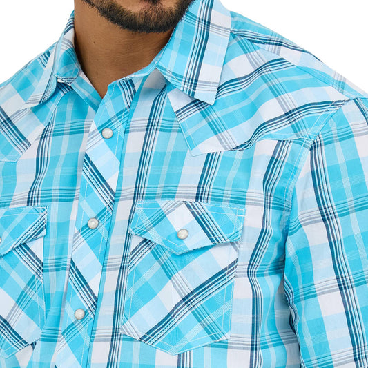 Wrangler® 20X® Competition Advanced Comfort Short Sleeve Shirt - Classic Fit - Turquoise