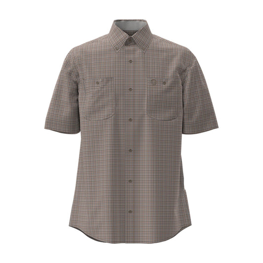 Wrangler® George Strait Collection Two Pocket Short Sleeve Shirt - Brown Multi