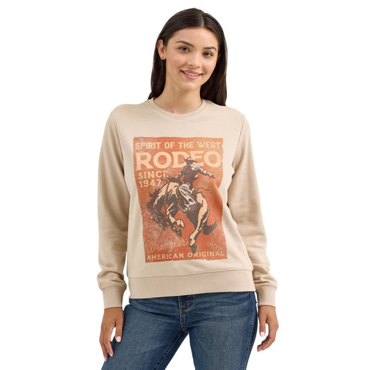 Wrangler® Long Sleeve Crew Sweatshirt - Regular Fit - Cement