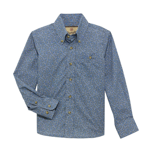 Boys Classic Long Sleeve Shirt - Blue/Navy