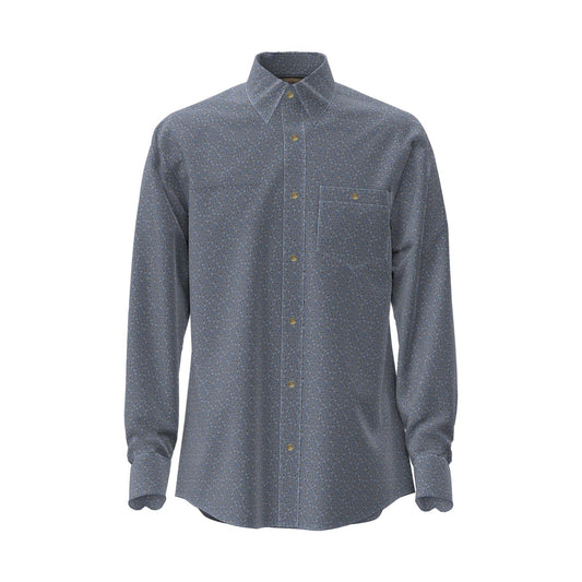 Wrangler® Classic Long Sleeve Shirt - Relaxed Fit - Blue/Navy