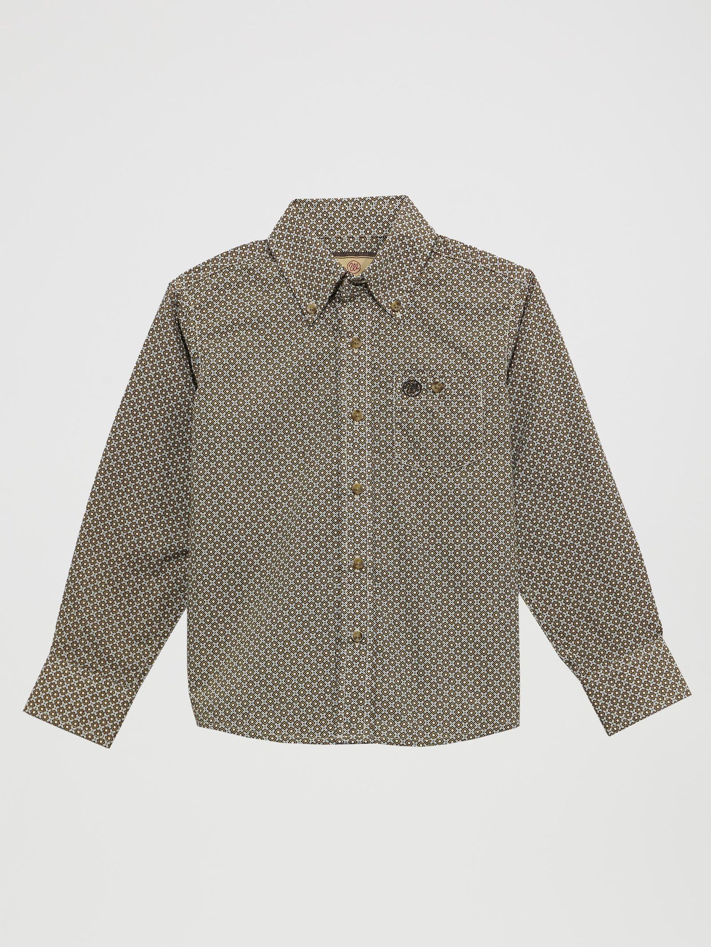 Boy's Classic Long Sleeve Shirt - Brown
