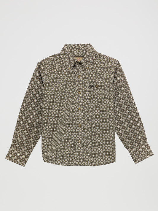 Boy's Classic Long Sleeve Shirt - Brown