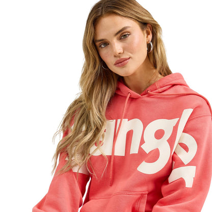 Wrangler Retro Punchy Sweatshirt Hoodie - Coral