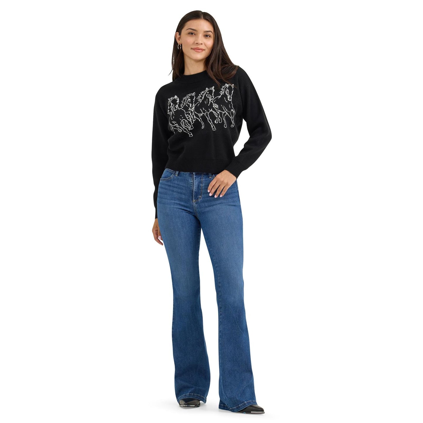 Wrangler Retro® Western Vintage Sweater Crew - Black