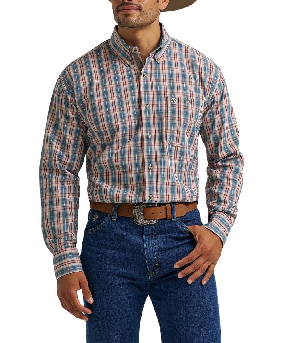 Wrangler Men's George Strait Button Down Shirt - 112368226