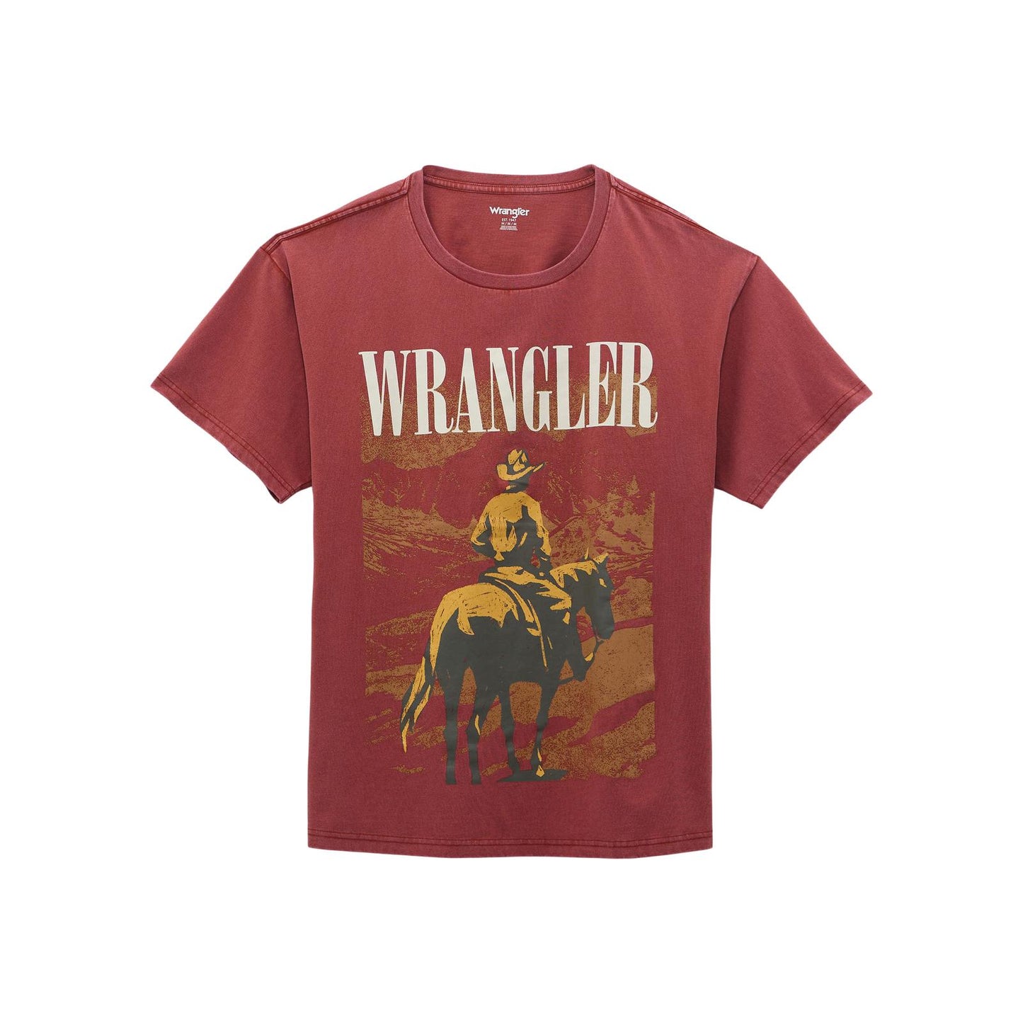 Wrangler Retro Short Sleeve Graphic T-Shirt - Oversized Fit - Chili Oil
