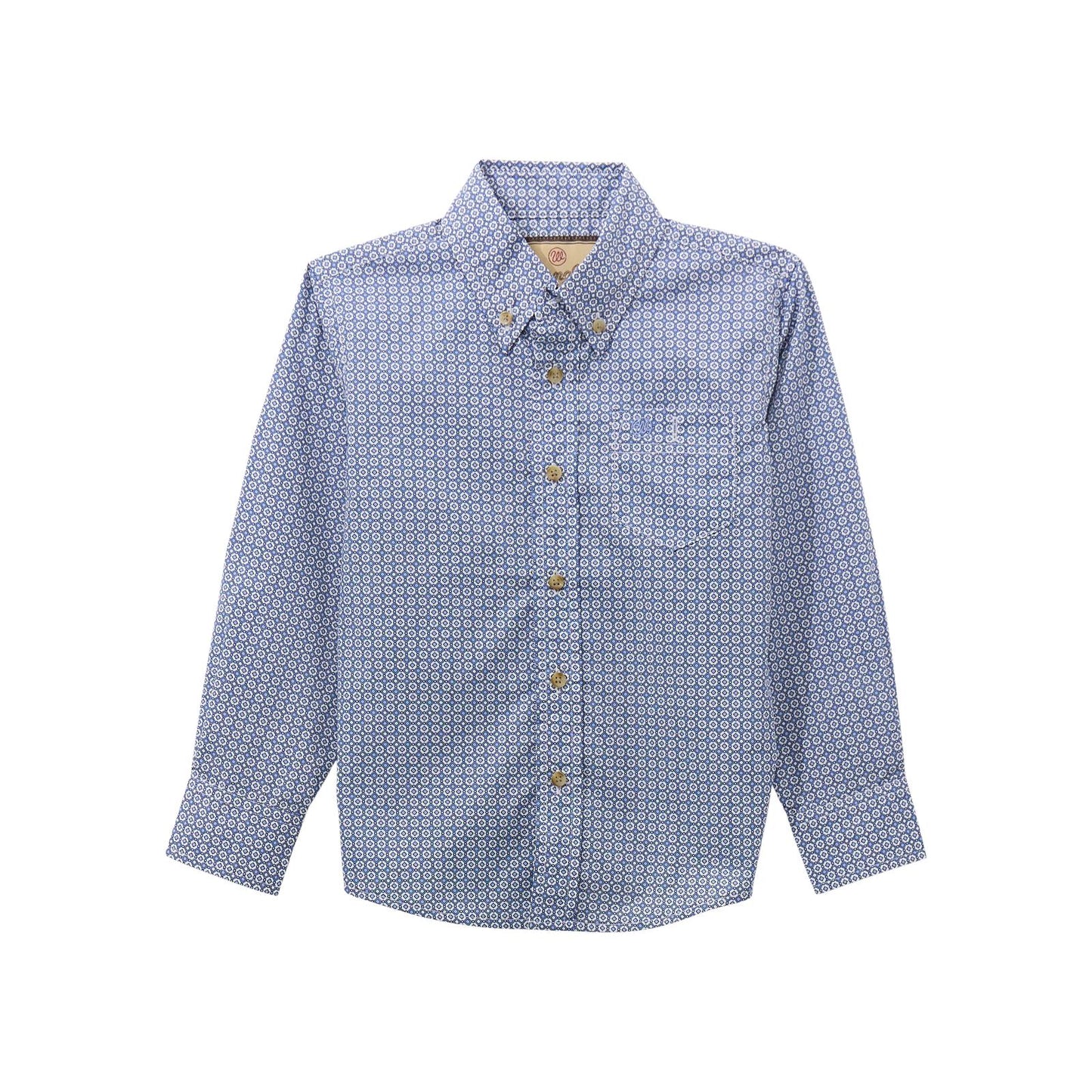 Boys Classic Long Sleeve Shirt - Slate Blue