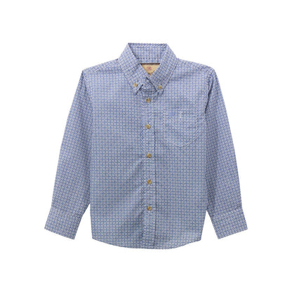 Boys Classic Long Sleeve Shirt - Slate Blue