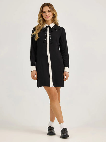 Wrangler Retro® Party Western Snap Dress - Black