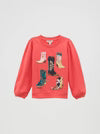 Girl's Wrangler Graphic Puff Sleeve Pullover