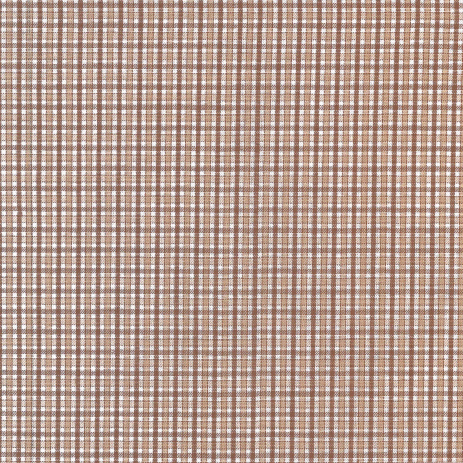 Brown and beige checkered fabric pattern