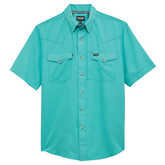 Wrangler® Short Sleeve Western Performance Shirt  Latigo Bay Solid

