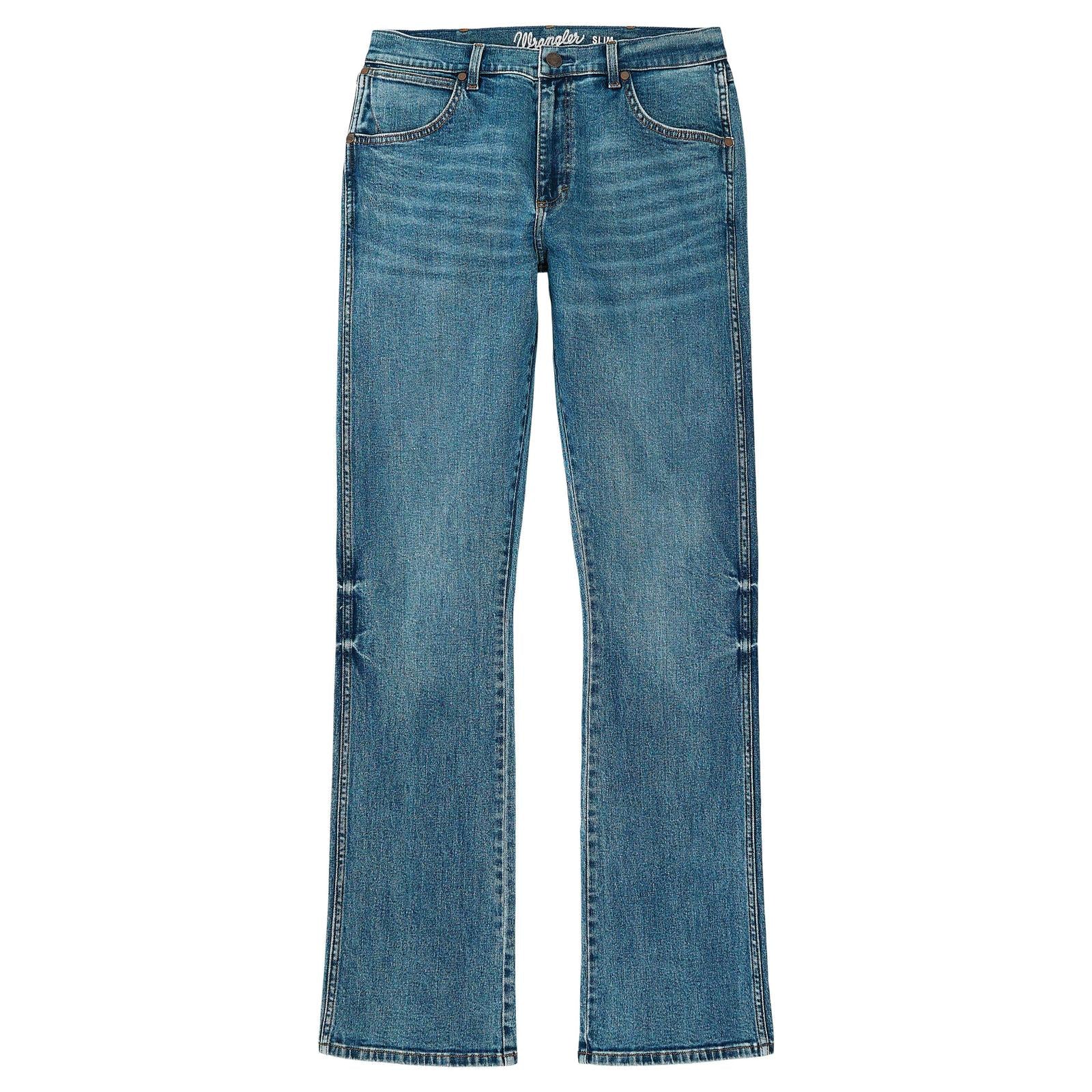 Blue jeans on a white background