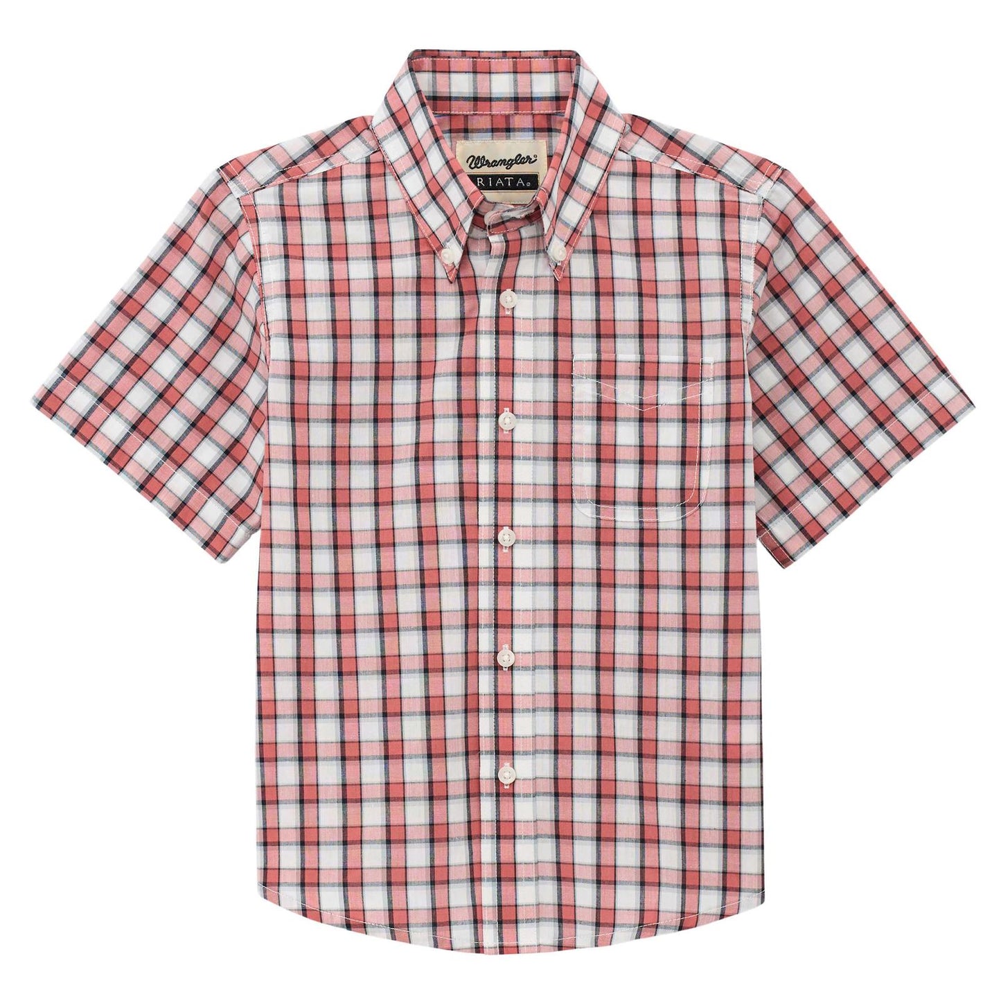 Red and white checkered shirt on a white background