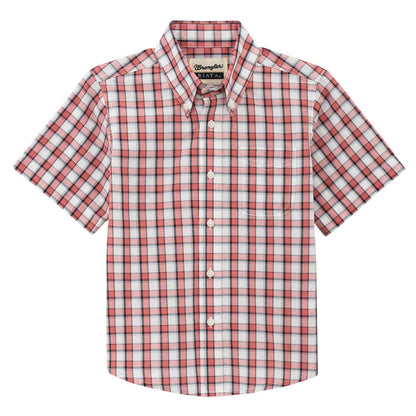 Red and white checkered shirt on a white background
