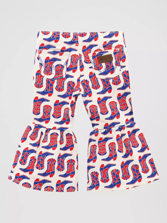 Infant Girl's Wrangler Print Ruffle Flare Jean #112379569