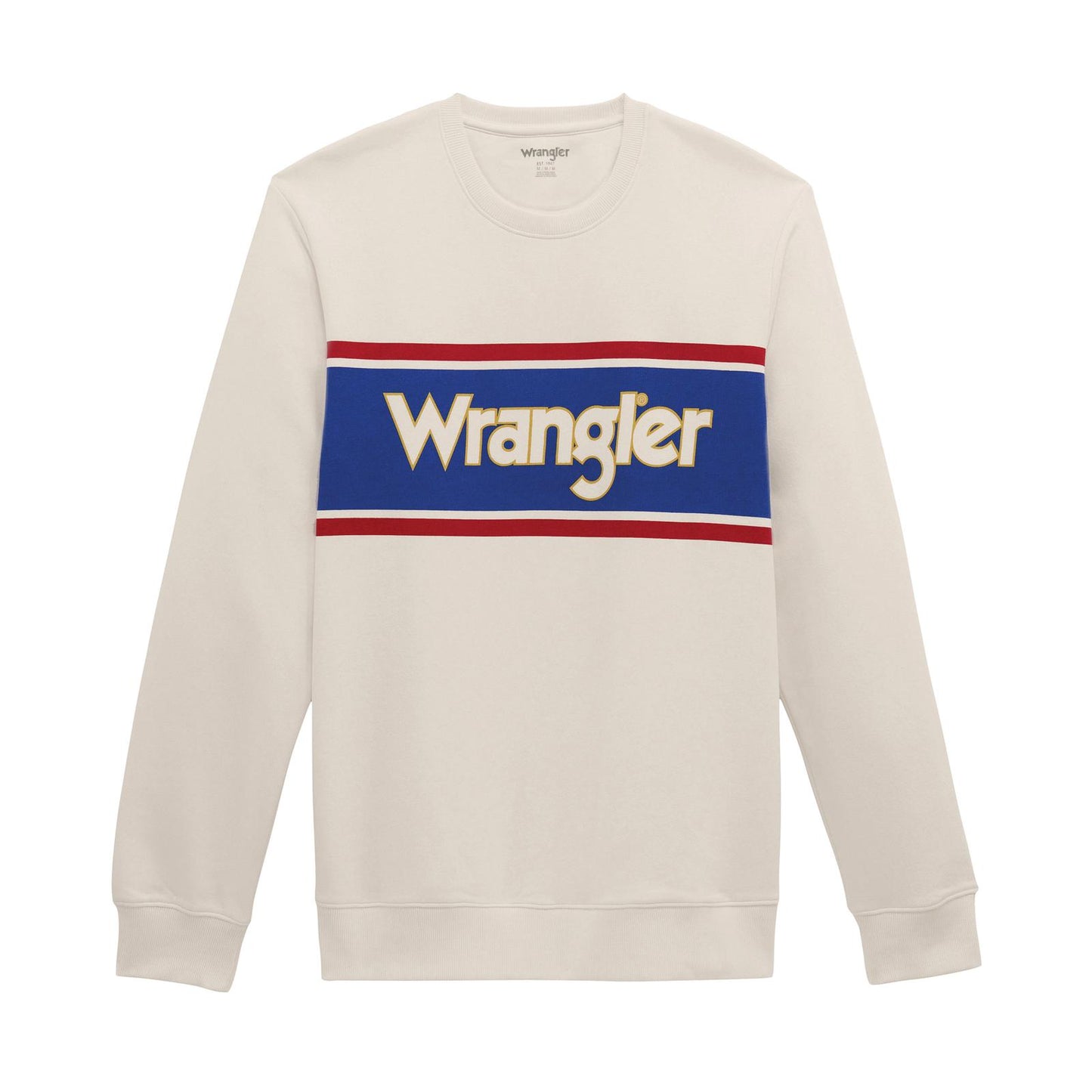 Wrangler® Crew Fleece Pullover - Regular Fit - Bright White - 112380290