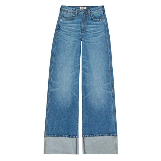 Blue jeans with a white background