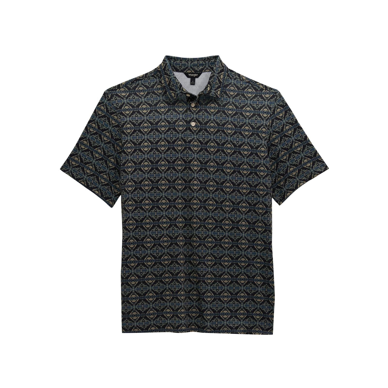 Jet Black Checotah Performance Polo Shirt