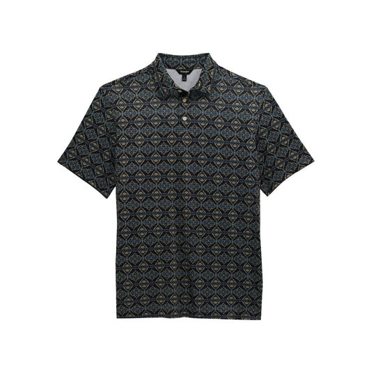 Jet Black Checotah Performance Polo Shirt