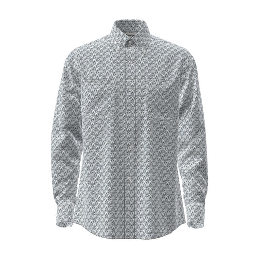 Wrangler® George Strait Collection One Pocket Long Sleeve Shirt - Stretch - Green - 112385367