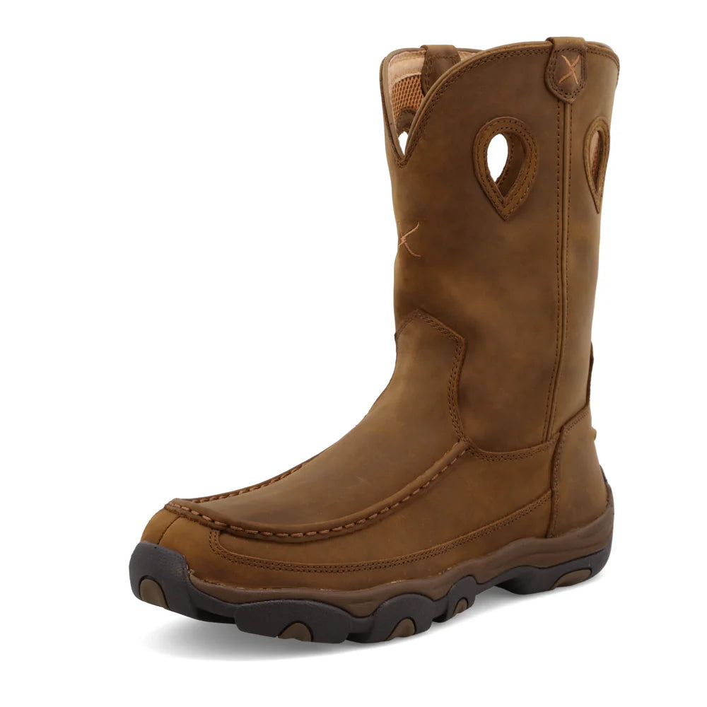 11" Pull On Hiker Boot - Distressed Saddle & Saddle - MHKB002