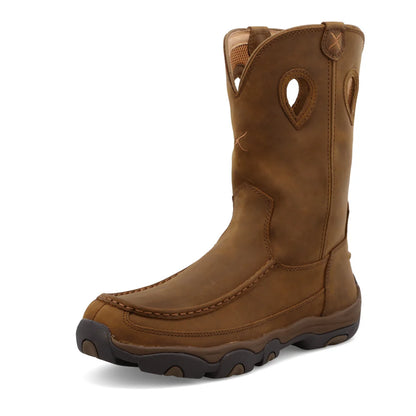 11" Pull On Hiker Boot - Distressed Saddle & Saddle - MHKB002