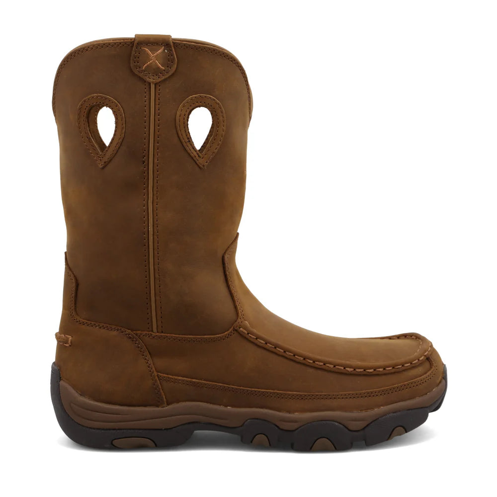 11" Pull On Hiker Boot - Distressed Saddle & Saddle - MHKB002