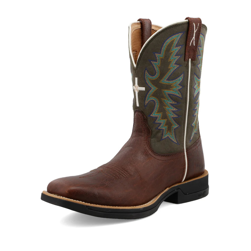 11" Tech X Boot - Brown & Green - MXW0004