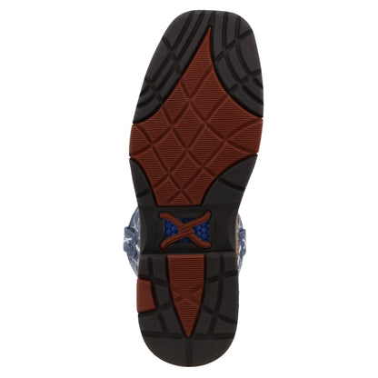 11" Western Work Boot - Brown & Blue - WXBN001