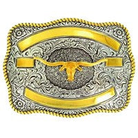 Crumrine Banners Rope Western Belt Buckle