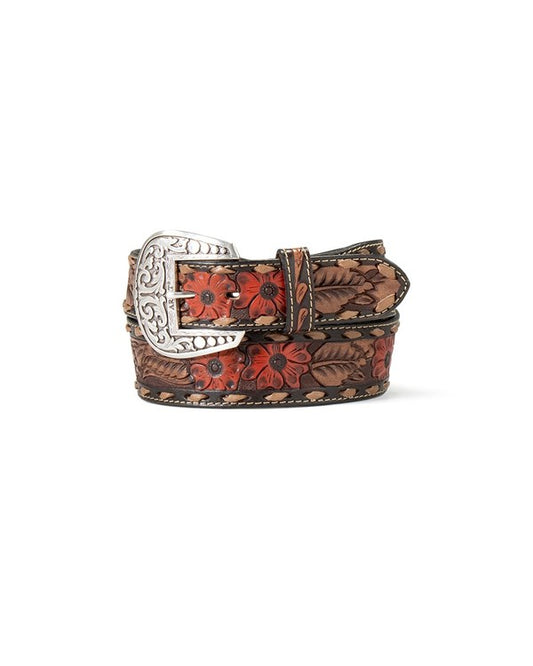 Ariat Women's Painted Hibiscus Flowers Western Belt - A15655133