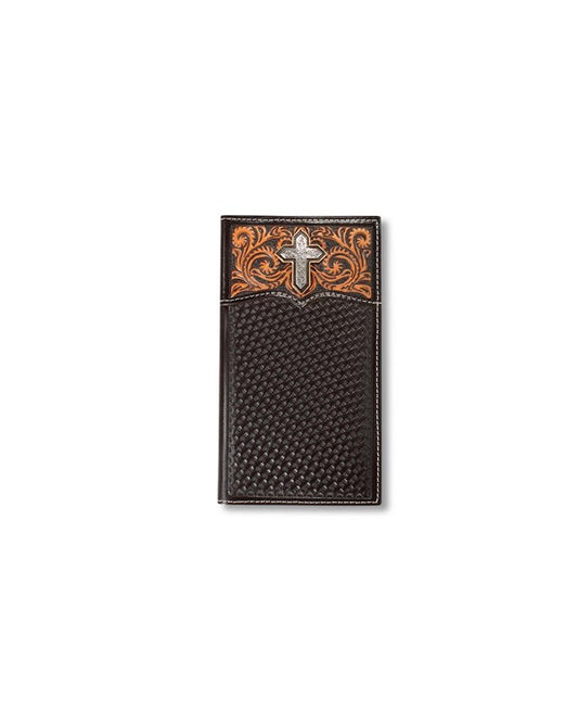 Ariat Men's Cross Floral Filigree Rodeo Wallet