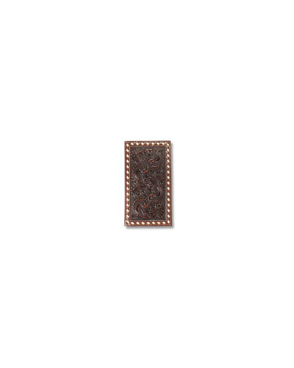 Ariat Men's Floral Embossed Buck Lace Rodeo Wallet